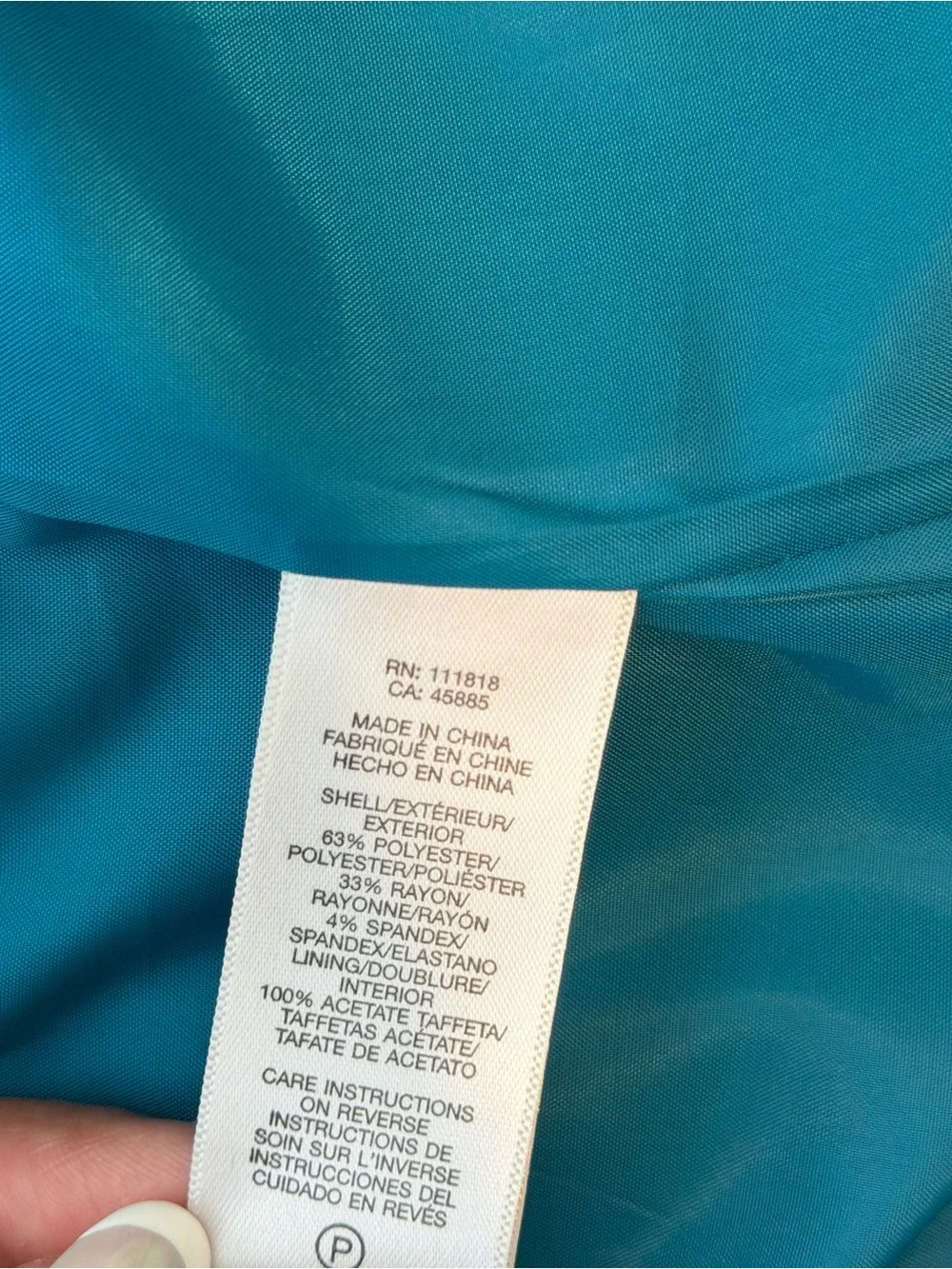 Michael Kors Teal Single-Button Tailored Blazer